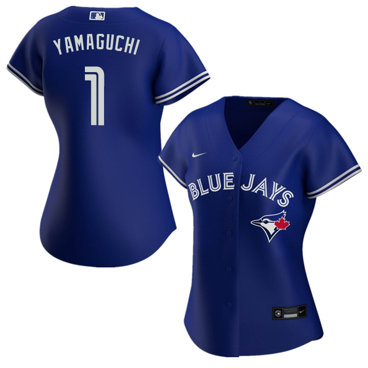 Nike Women #1 Shun Yamaguchi Toronto Blue Jays Baseball Jerseys Sale-Blue